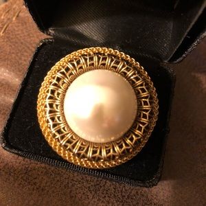 Lenora Dame Nonpareil Big Pearl Cocktail Ring